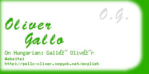 oliver gallo business card